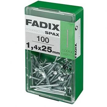 Fadix - Scatola con 100 unità di chiodi a testa ridotta Ø1,4x25mm