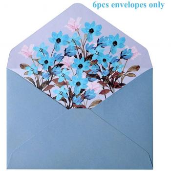 6pcs Cute Floral Envelope Set - Kawaii Stationery for Office and School