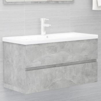 VidaXL Sink Unit with Built-in Basin Concrete Grey Engineered Wood