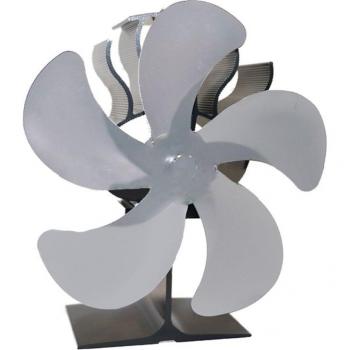 Heat Powered Stove Fan with Auto‑Sensing Wood Log Burner and Thermometer – Efficient Fireplace Fan for Gas Pellet Wood
