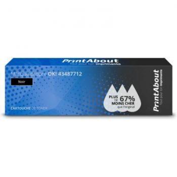 PrintAbout Noir Toner Compatibilité OKI 43487712