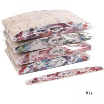 100pcs Double-Sided Nail File Set - Grits 100 to 240
