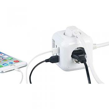 Bloc multiprise REVOLT 4 prises 2 ports USB