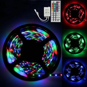 5M RGB 3528 300 LED SMD Flexible Light Strip with Remote Control