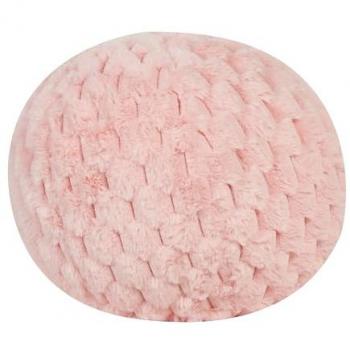 Coussin Rosea Fourrure Synthétique 30 X 30 Cm Unicolore Rose