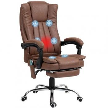 Silla de Oficina Vinsetto con Función de Calefacción y Reposapiés Retráctil