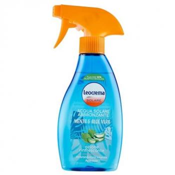 Leocrema Solare Acqua Spray Idratante Abbronzante Menta e Aloe 250 ml