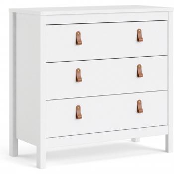 Barcelona White Chest of Drawers - 3 Drawers
