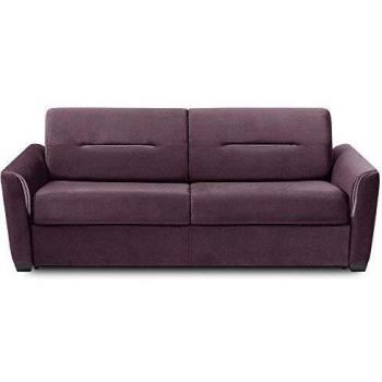 Canapé Convertible Amazone 140cm Matelas 16cm Tweed Violet