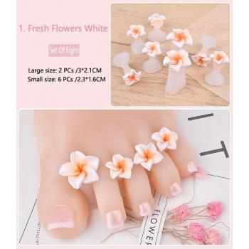 8pcs Soft Silicone Toe Separator for Foot Care