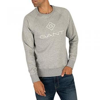 Suéter GANT Lock Up C-Neck - Logotipo Bordado