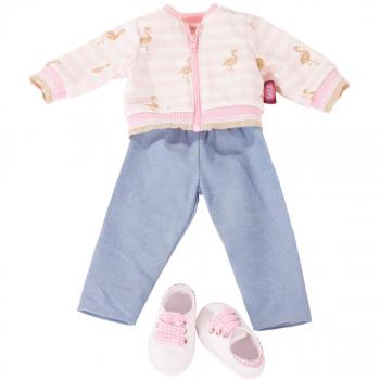 Ensemble veste et jean flamingo poupée 45-50cm