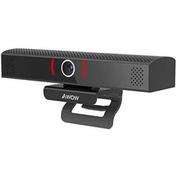 AWOW Konferenzwebcam 1080 P – USB, Stereo‑Mikrofon, Lautsprecher, für Video‑Calls und Online‑Unterricht