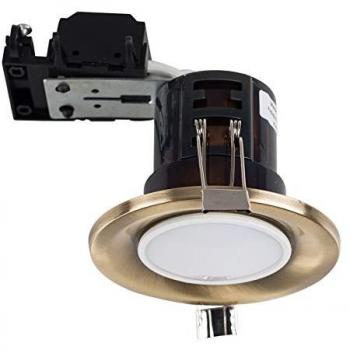 Downlight Fire Rated Ceiling Light Fitting 6 Pack With Warm White Bulbs
