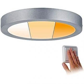 Panneau LED Rond Paulmann 79798 – 1 ampoule 16 W, réglable, finition chromée mate, lampe de salon