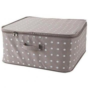 COMPACTOR Rivoli Custodia, Tessuto, Marrone/Bianco, 46x46xh.20x20.5 cm