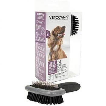 Vetocanis Brosse de Toilettage Carde Double pour Tous types de poils