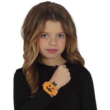 Pulsera Halloween Calabaza Brillante