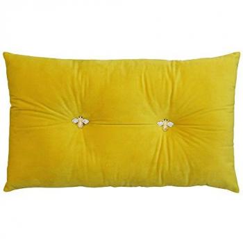 Paoletti Bumble Bee Velvet Cushion 30cm x 50cm