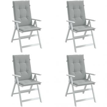 Sedia schiena alta cuscini in tessuto grigio mélange 120x50x4 cm – Vidaxl