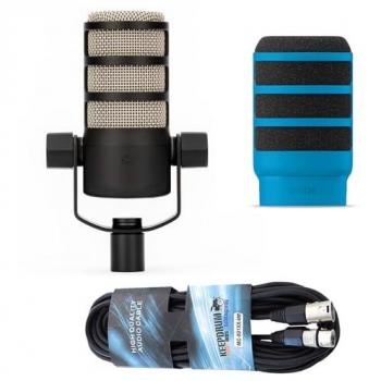 RØDE Podmic Set mit WS14B Popschutz und Kabel