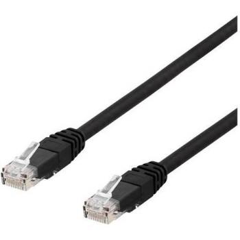 Deltaco Patchkabel - 1 m - schwarz (U/UTP, CAT6)