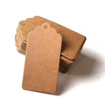 100 Stuks 2*4 Cm Schulp Labels Bruin/Zwart/Wit