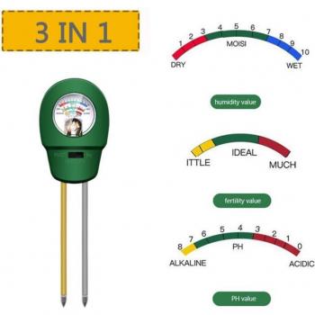 Moisture, pH, and Acidity Tester for Soil