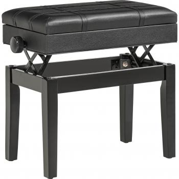 Tabouret Siège Piano avec Coffre Noir