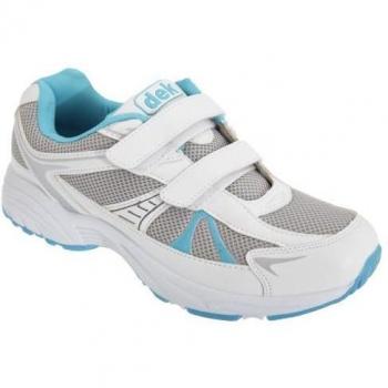 Dek Moon - Baskets à velcro pour femmes (38 EUR) (Blanc/Bleu)