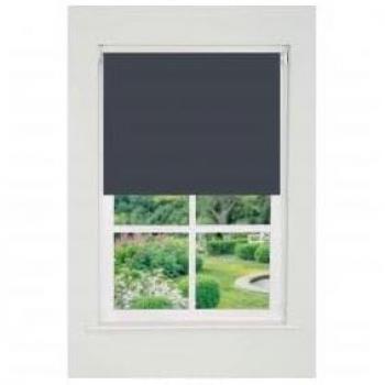 New Edge Slate Grey Plain Straight Edge Daylight Roller Blind (165cm Drop)