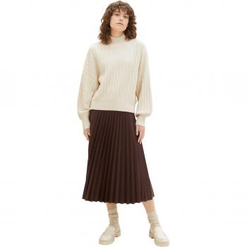 Falda Efecto Piel Plisada Tom Tailor