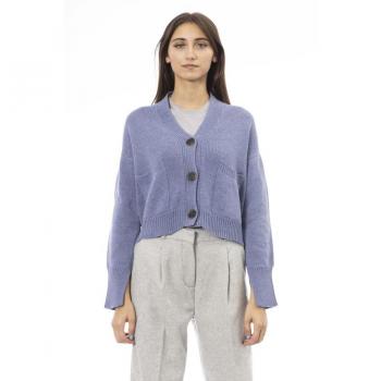 Alpha Studio Light Blue Merino Wool Cardigan (AD8631EE) – Size XS