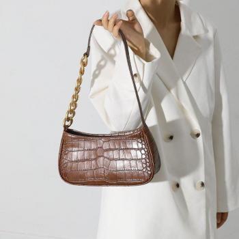 Stone Pattern Baguette Bag for Women