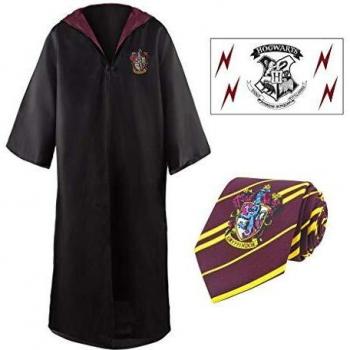 Set de túnica, corbata y tatuajes Gryffindor Talla M - Harry Potter - Producto Oficial