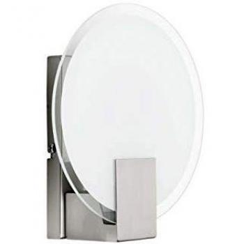 Runde Wandleuchte Sonian in Silber und Weiß