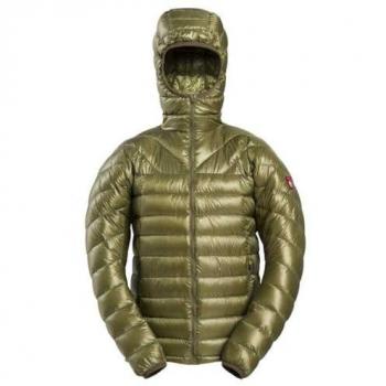 Phantom Green Down Jacket con Cappuccio Pajak
