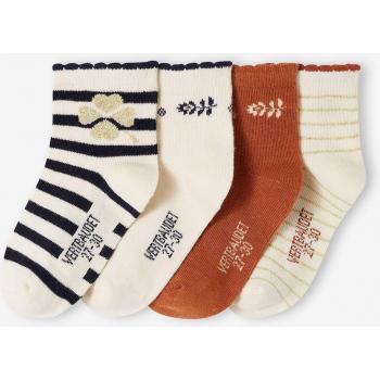Pack de 4 calcetines duna vainilla para niña