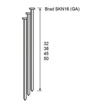 Dutack brad SKN16/38 mm 20° RVS 2000 stuks