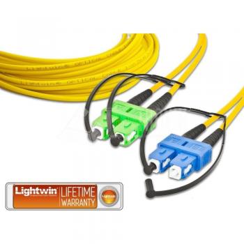 Lightwin LWL-Duplexpatchkabel, Singlemode 9/125µm, SC/APC-SC, 2.0m, Netzwerkkabel