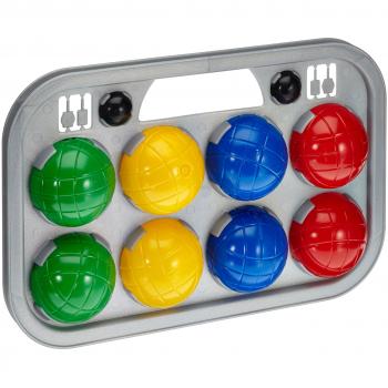 Simba 107401391 - Boccia Spiel Tragekorb, 8 Kugeln 7x8cm, 2 Zielkugeln