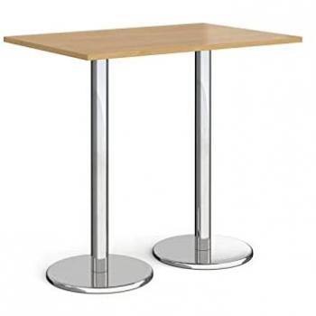 Pisa Rectangular Poseur Table - Oak - 1200mm x 800mm