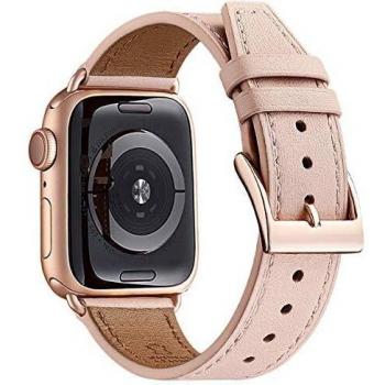 Apple Watch Ersatzarmband FENGLIN – Klassisches, verstellbares Echtleder in 38/40/42/44 mm