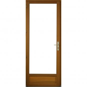 Ventana Puerta de Madera 1 Hoja 215x90 cm, Tirador Izquierdo, Panel con Nervaduras + Cilindro (Ref 01245F924)