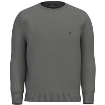 FYNCH‑Hatton Pullover O‑Neck Supersoft – Männer, grau Stahl, Größe M