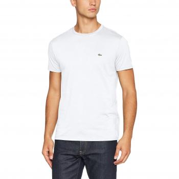 Lacoste TH6709 White Men's Tee, Size 7