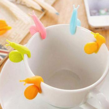 Snail-Shaped Silicone Tea Bag Clips Set of 5
