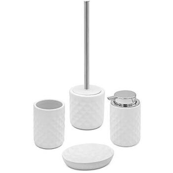 Set completo accessori bagno ceramica bianca