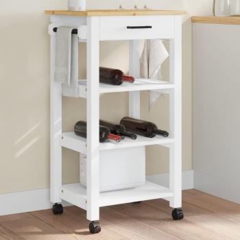 VidaXL Kitchen Trolley Monza 48x40x90 cm Solid Wood Pine