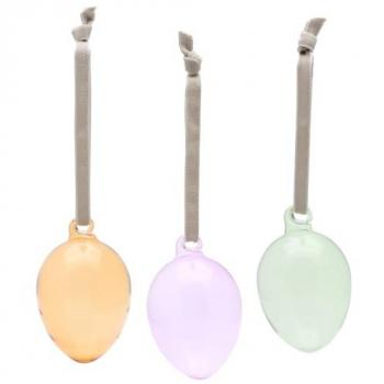 Iittala Ostergläser Set (Frühling) – 3 Stück in Braun, Flieder, Grün
